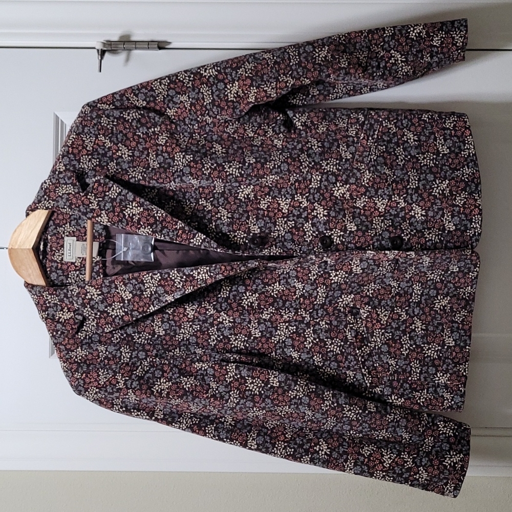 LL Bean Print Blazer Women's size 14P